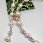 Drop Down Earrings Of Set In White Gold/18K/755.(4881EU)