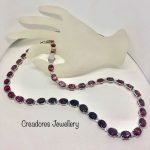 Full Necklace of Set, Timeless & Eternity Design In White Gold (4984EU)