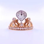 Woman Crown Ring In Pink & White Gold/18K/755. (4865RU)