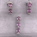 Earring & Pendant Set White/Gold(4851CQ)