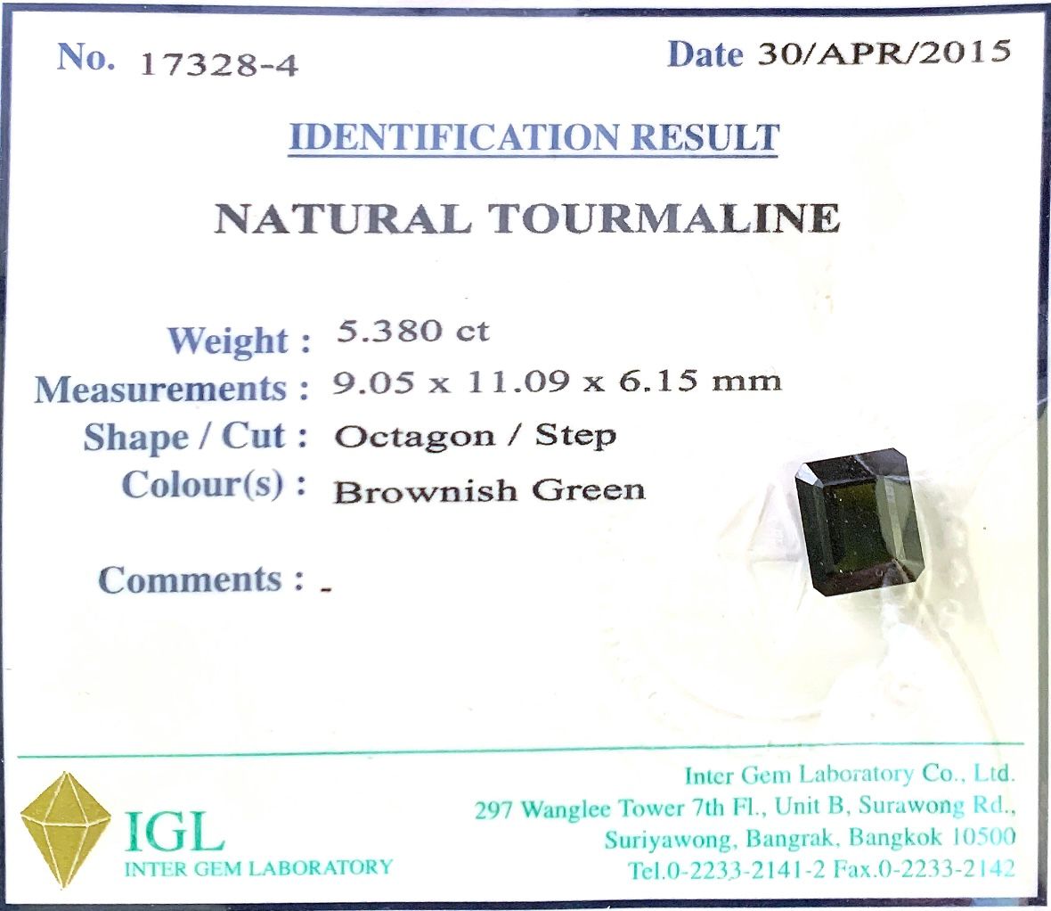 Natural Tourmaline. ID : 17328-4