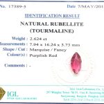 Natural .Rubellite (Tourmaline) ID  : 17389-5