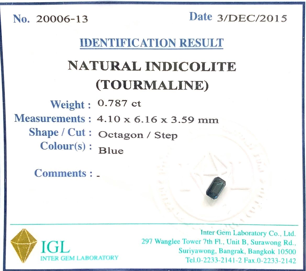Natural indicolite (Tourmaline) ID : 20006-13