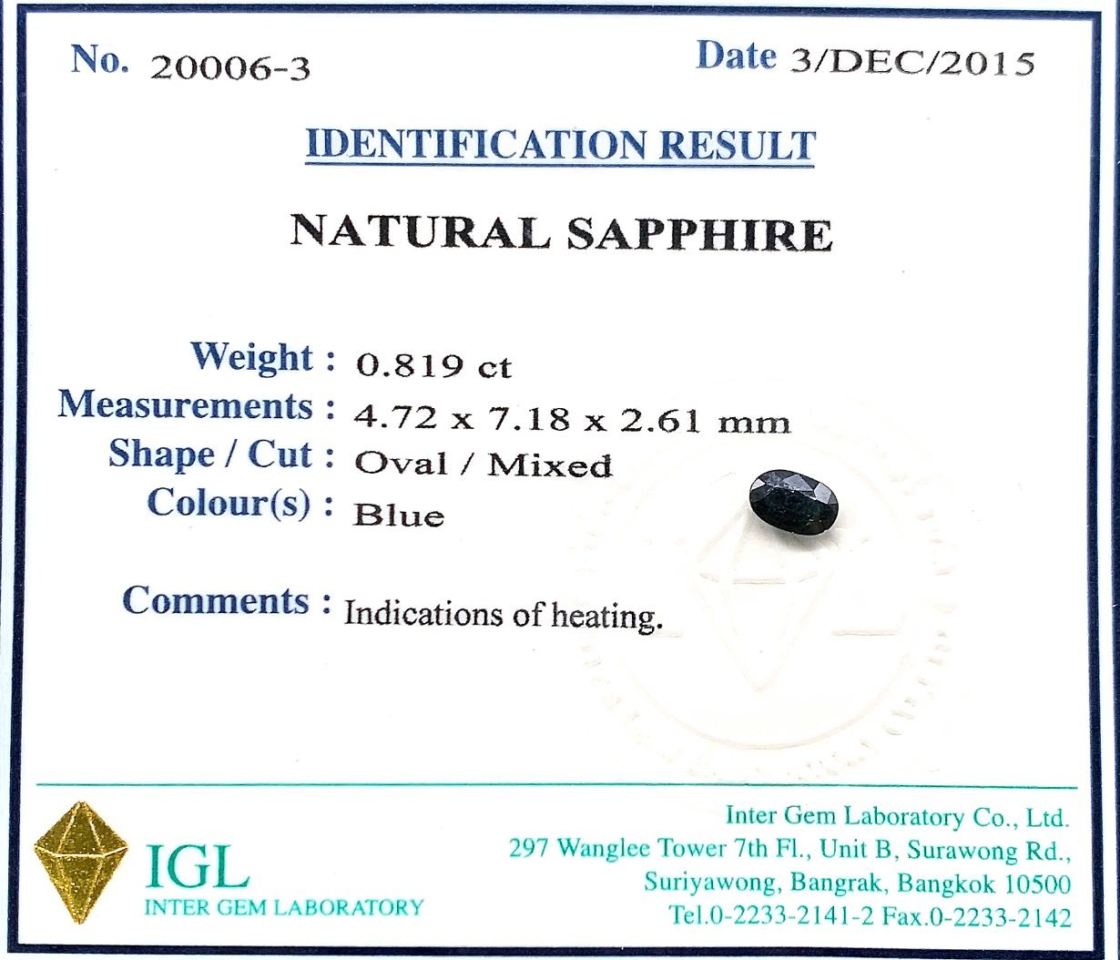 Natural  Sapphire ID  : 20006-3