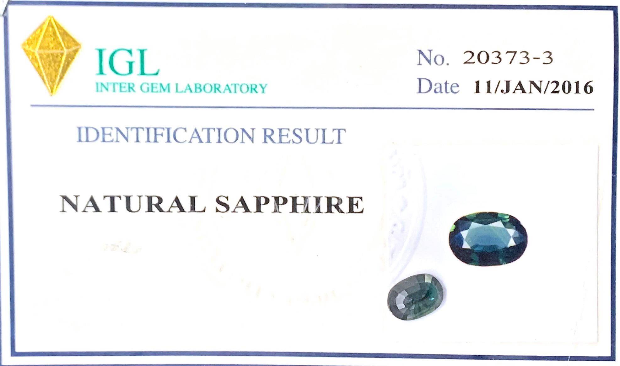Natural .Sapphire ID  : 20373-3