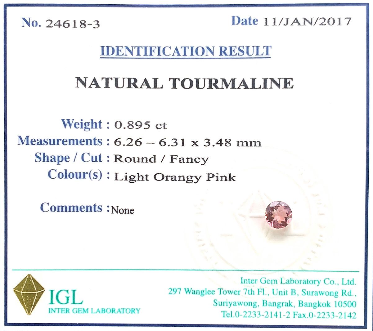 Natural Tourmaline ID  : 24618-3
