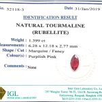 Natural  Tourmaline (Rubellite)  ID  : 32118-3