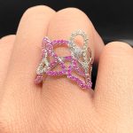 Ring Oval Lines White  Gold(5209RU)