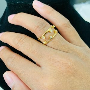 Woman Ring Y/G/18K, Diamond Round (5263RU)