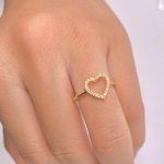 Woman Ring Y/G/18k/755,"V" Shape, With Round Diamond(5283RU)