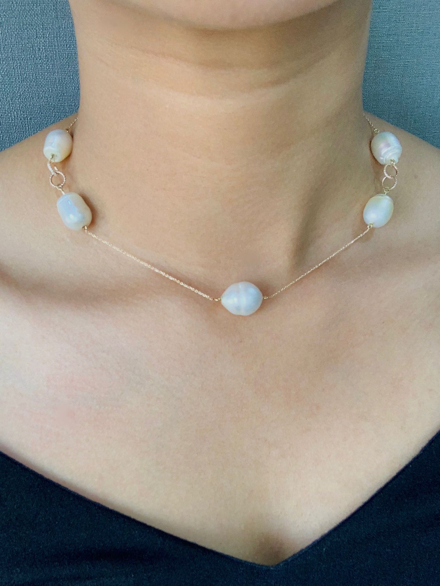 Chaine Necklace In South Sea Pearl & Diamond (5315NU)