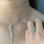 Set Of Pendant & Ring Snake. W+P+Y/G/18K/755. 5322RU